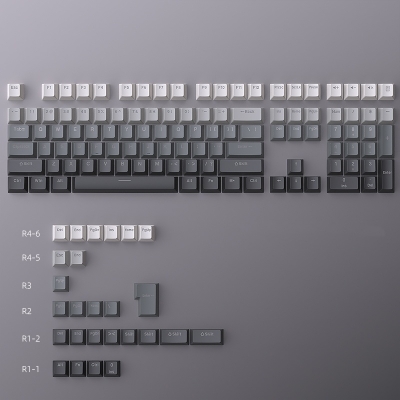 Polar Day 104+30 Keys OEM Profile PBT Doubleshot Top Legends Keycaps Set for MX Keyboard